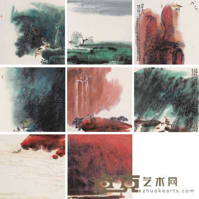 叶瑞琨 东坡词意图等 册页 34×34cm×8